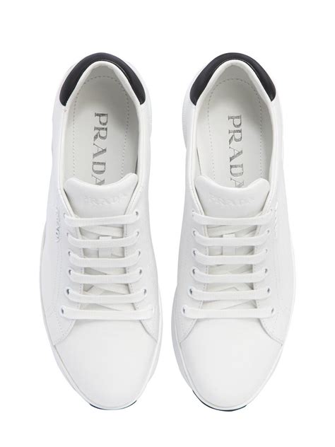 white prada trainers size 10|all white Prada sneakers.